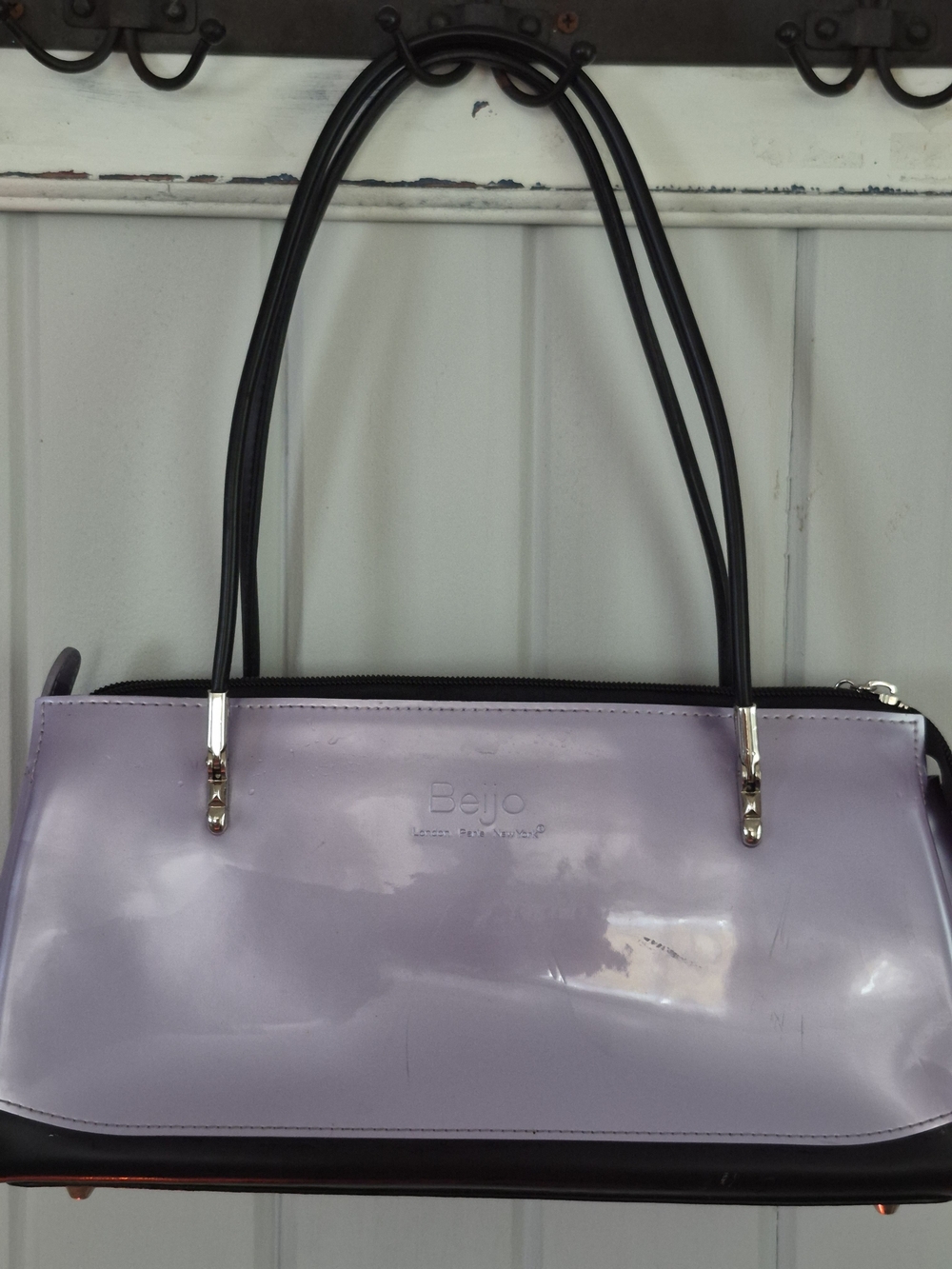 Beijo Lavender Patent Shoulder Bag